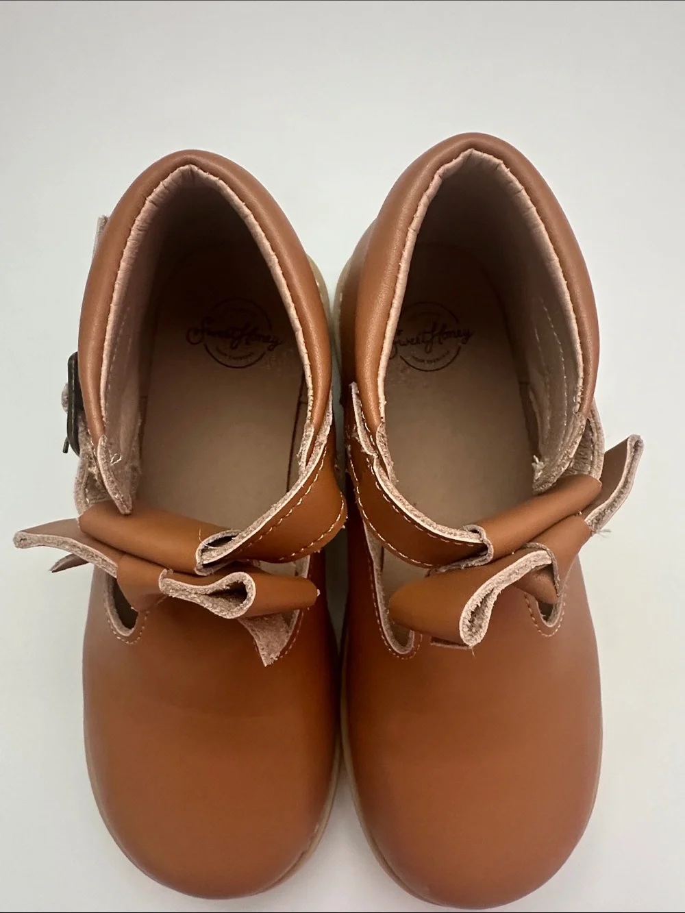 SweetHoney Tan Ankle Boot Dress Shoes for Kids
